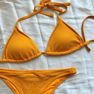 aerie Marigold Triangle Bikini Set